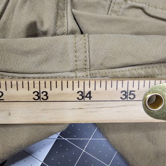 Carhartt Pants Mens 34x36 Brown Rugged Flex Carpenter Canvas Stretch Straight - Picture 15 of 16